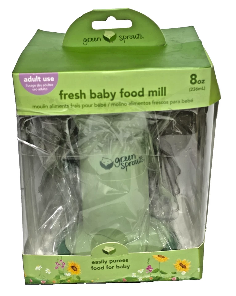 Molino de alimentos para bebés Green Sprouts 8 onzas hace puré fresco comida para bebés sin BPA Foto 1 de 4