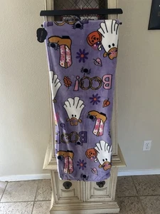 BETSEY JOHNSON Halloween Cowgirl Boots Ghost Ultra Plush Throw Blanket 50"x70" - Picture 1 of 3