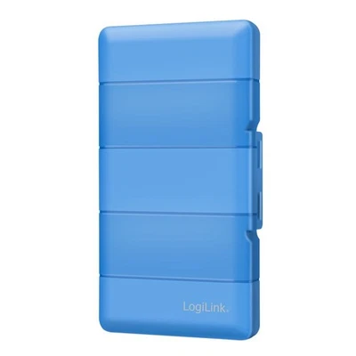 LOGILINK Schutz-Box M.2 NVMe NGFF für 4 SSD Festplatten Hülle Tasche Etui stoßfest blau