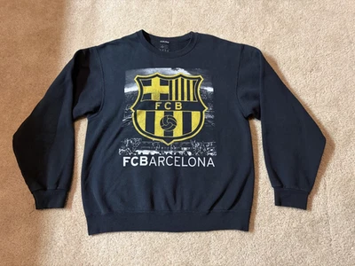 Sudadera FC Barcelona Hombre Mediana Negra Logo FCB Foto 1 de 4