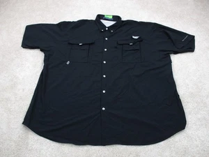 Columbia Shirt Mens 3XLT Tall Black PFG Omni Shade Bahama Vented Fish Button Up - Picture 1 of 11