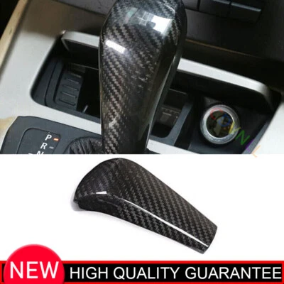 For BMW 1 Series E81 07-11 Dry Carbon Fiber Middle Console Gear Shift Knob Cover - Image 1 of 4