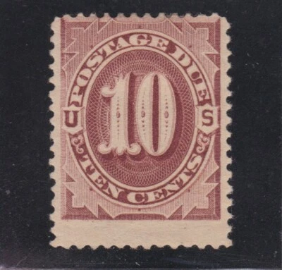 US J19 10c Postage Due Mint F-VF OG HR SCV $550 - Image 1 of 2