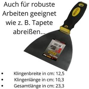 Spachtel Malerspachtel Tapezierspachtel 125mm Farb Tapeten Kratzer Stielspachtel - Bild 1 von 2