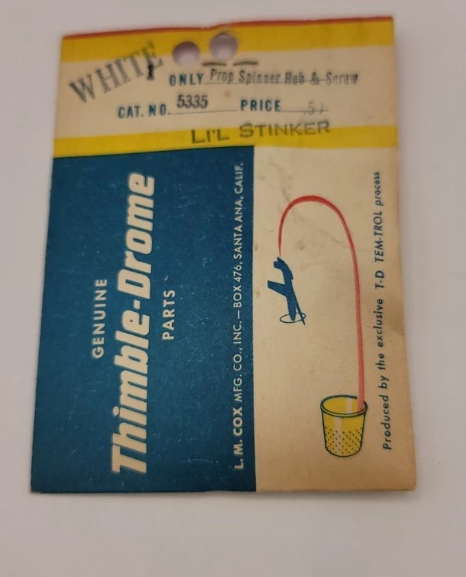 Cox White Spinner Prop Hub and Screw Lil Stinker Pee Wee .020 Engine 020 5335 - Image 1 of 1