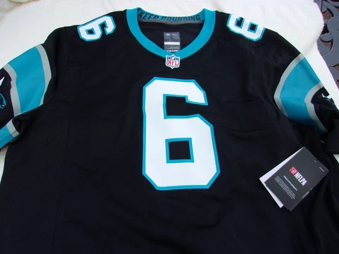 NWT Nike On Field football NFL jersey, black, men's S - XL, Panthers, #6, $130 Cover