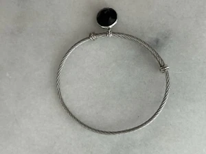 Gabriel & Co. Sterling Silber 925 schwarz Bettelarmreif Armband flexibles Kabel - Bild 1 von 3