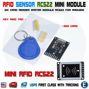 RFID RC522 mini tag sensore SPI modulo Arduino con 2 tag MFRC522 DC 3,3V - Foto 1 di 9