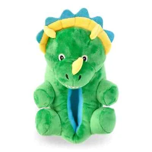 Wonder Nation Toddler Size 9-10 Green Triceratops Dino Slippers NEW - Picture 1 of 5