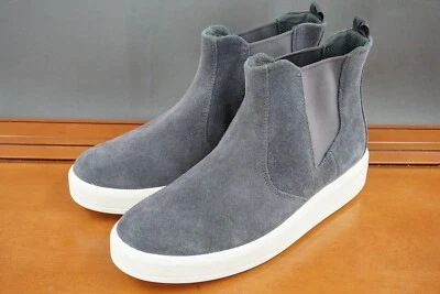 Bota Chelsea Ecco Soft 9 Zapato Mujer 9.5 Gris Gamuza Pull On Informal Botín al Tobillo Foto 1 de 4