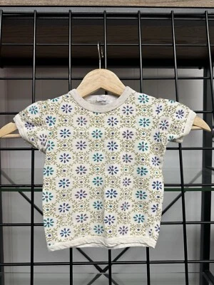 Vintage 1970s 1980s Victorex White Multi Color Snowflake T Shirt Size 2T - Image 1 of 4