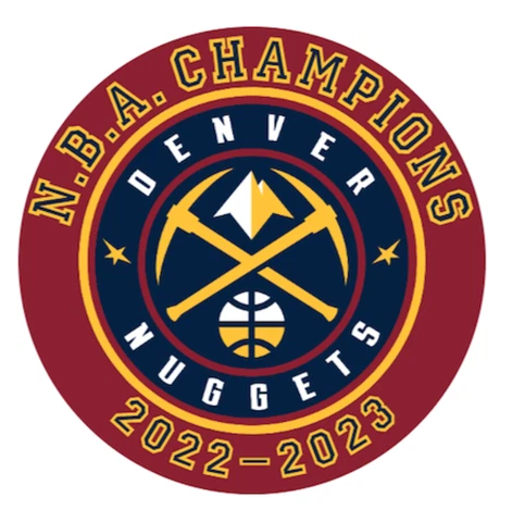 DENVER NUGGETS 2023 NBA  CHAMPIONS 3.5" ROUND MAGNET Cover