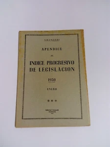 Aranzadi Appendix To The Progressive Index Of Legislation 1950. January. - Picture 1 of 1