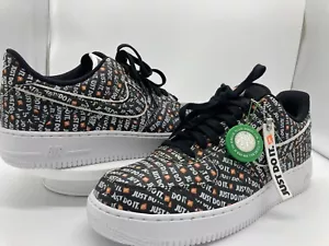 Nike air (just do it) | air force 1 low | black/white/orange| AO6296-001 US 11.5 - Picture 1 of 8