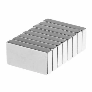 1 x 1/2 x 3/16 Inch Powerful Neodymium Rare Earth Block Magnets N42 (8 Pack) - Picture 1 of 2