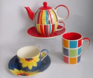 WHITTARD ITEM CHOICE RAYAS TÉ 4-1, TAZA DE MOSAICO, TAZA DE CAFÉ GIRASOL Y PLATILLO - Imagen 1 de 27