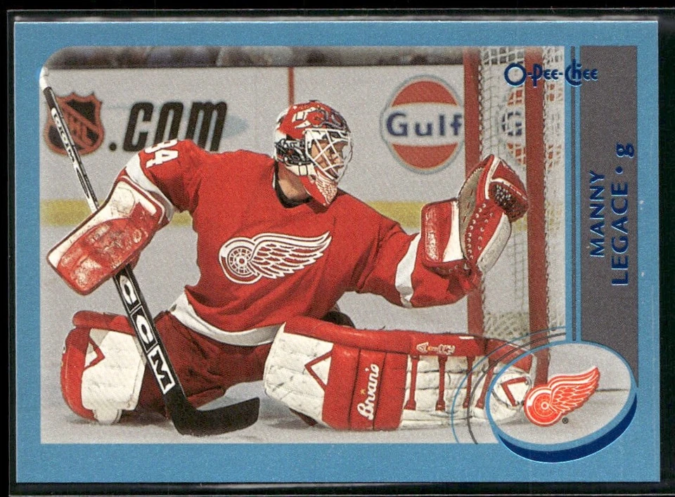 Manny Legace 2002-03 Topps O-Pee-Chee Blue Line #153 #/500 - Red Wings - Image 1 of 2