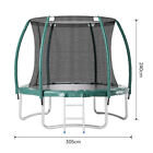 6/8/12/14ft Trampoline Set Safety Net Enclosure + Ladder Pad Cover for Kid Adult