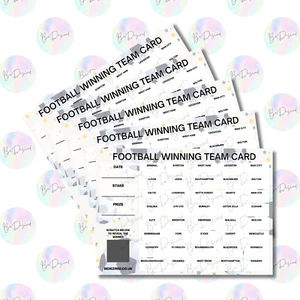 Football Team Sports out of school Clubs Fundraising Raise money Scratch Cards - Picture 1 of 2