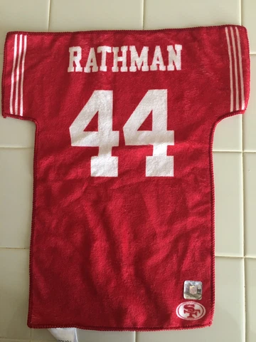 San Francisco 49ers Tom Rathman NFL FOOTBALL  2017 SGA Rally Towel! Cover