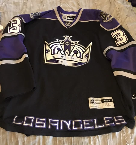 JACK JOHNSON Los Angeles KINGS Hockey REEBOK Sewn XL Jersey NHL Free Shipping Cover