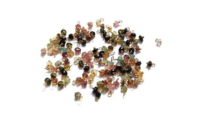 100 Pcs Natural Multi Tourmaline Watermelon Rondelle Faceted 3-4mm Loose Beads - Picture 1 of 5