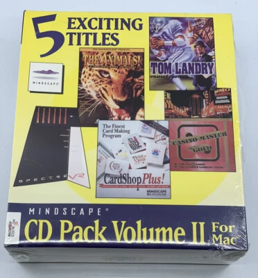NEW Vintage 1995 Mindscape CD Pack Volume II for Mac - 5 Software Titles / Games - Image 1 of 4