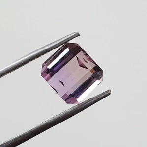 Gemas sueltas limpias de ojos de 7,04 quilates corte de octágono ametrina natural bicolor AAA 10,7x9,7 mm - Imagen 1 de 12