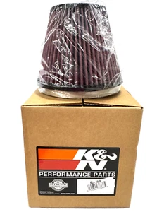K and N Universal Clamp-On Air Filter High Flow Reusable Round Tapered RU-1048 - Picture 1 of 3