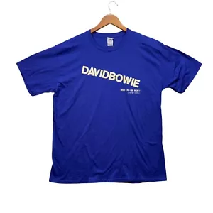 David Bowie Who Can I Be Now 1974 1976 Tour Blau T-Shirt Herren XL - Bild 1 von 4