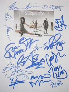 Guión Firmado Serenity X15 Nathan Fillion Firefly Verano Glau Torres reimpreso - Imagen 1 de 1
