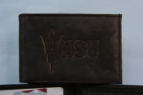 ARIZONA STATE SUN DEVILS   Leather BiFold Wallet   NEW  black 2 sb Cover