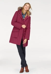 Cappotto trapuntato Cheer, parka look giacca lunga con cappuccio. Rosso vino. NUOVO!!! OFFERTA%%% - Foto 1 di 7
