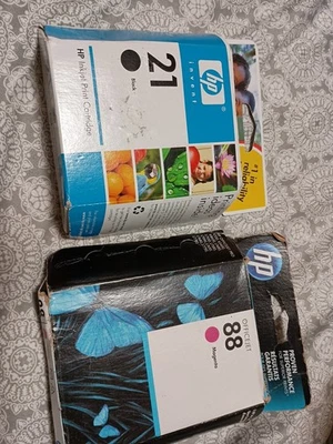 Cartucho de impresora de tinta HP 21 negro/magenta nuevo sellado Foto 1 de 4