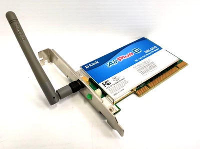 D-Link DWL-G510 AirPlus G 802.11g 2.4 GHz Adaptador PCI Inalámbrico Tarjeta WiFi para PC Foto 1 de 4