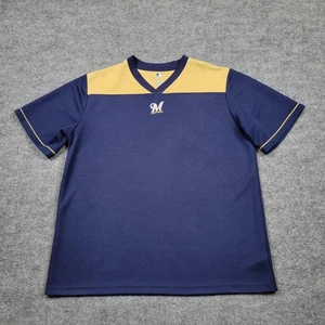 Camiseta deportiva de béisbol manga corta de béisbol MLB azul dorada XL de los Milwaukee Brewers para hombre - Imagen 1 de 9