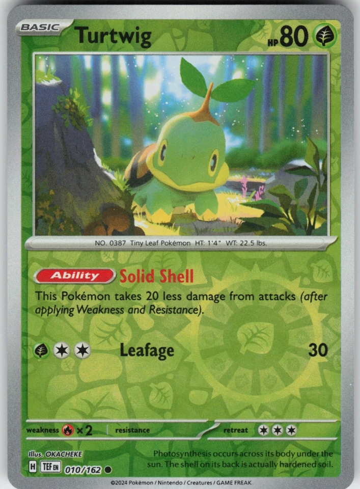 PO-01 Reverse Holo Turtwig 010/162 Common SV05: Temporal Forces - Image 1 of 1