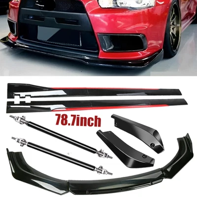 Front Bumper Lip Splitter +Side Skirts Rear Diffuser For Mitsubishi galant es Foto 1 de 4