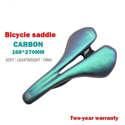 MTB/Road Bicycle Carbon Saddle 270*168MM Super Light Leather  Bike Seat Cushion  - Image 1 of 4