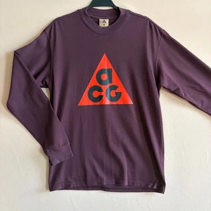 Nike ACG All Conditions Gear Long Sleeve Short Maroon Purple Größe S - Bild 1 von 11