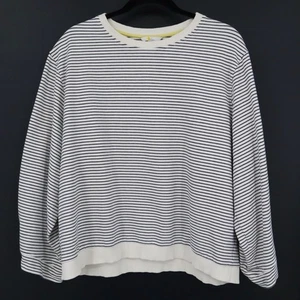 Boden Striped Sweatshirt Women 16/18 Blue Preppy Nautical Coastal Fisherman Boho - Picture 1 of 16