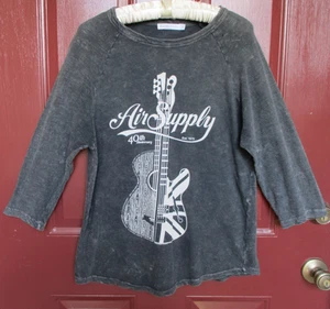 Camiseta para mujer Air Supply Music Group 40 aniversario gris envejecido MEDIANO - Imagen 1 de 6