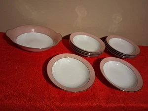Sango RHAPSODY Set of 10 Dinner Bowls 7 1/2" and 1 ROUND SERVING BOWL - 8 1/2" - Picture 1 of 11