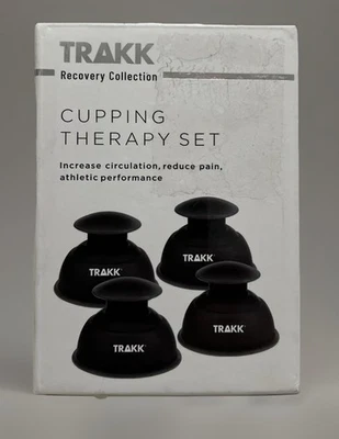 TRAKK Athletic Cupping Circulation Pain Therapy NEW 4Pk Set Black - Image 1 of 4