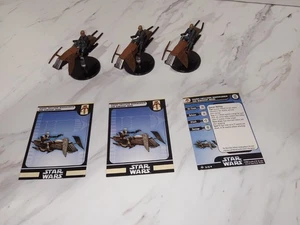 Star Wars Miniatures Bounty Hunters Dark Hellion Marauder su bici Swoop x3 26/60 - Foto 1 di 3
