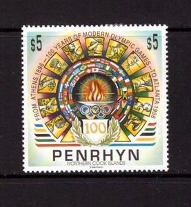 Penrhyn Island 1996 Flaggen Olympische Spiele postfrisch Stempel - Bild 1 von 1