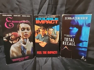 VHS Tapes Total Recall / Double Impact / Emmanuelle. CntrVhs1 - Picture 1 of 1