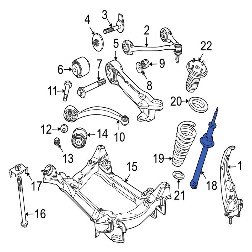 For Jaguar S-Type 2004-2008 Jaguar XR851786 Front Suspension Shock Absorber Foto 1 de 1