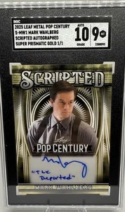 2025 Leaf Metal Pop Century Mark Wahlberg Scripted Auto #1/1 Prismatic Gold SGC - Picture 1 of 14