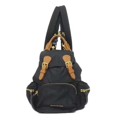 BURBERRY  logo Backpack Â· Daypack Nylon Leather Ladies [Used] - Image 1 of 4
